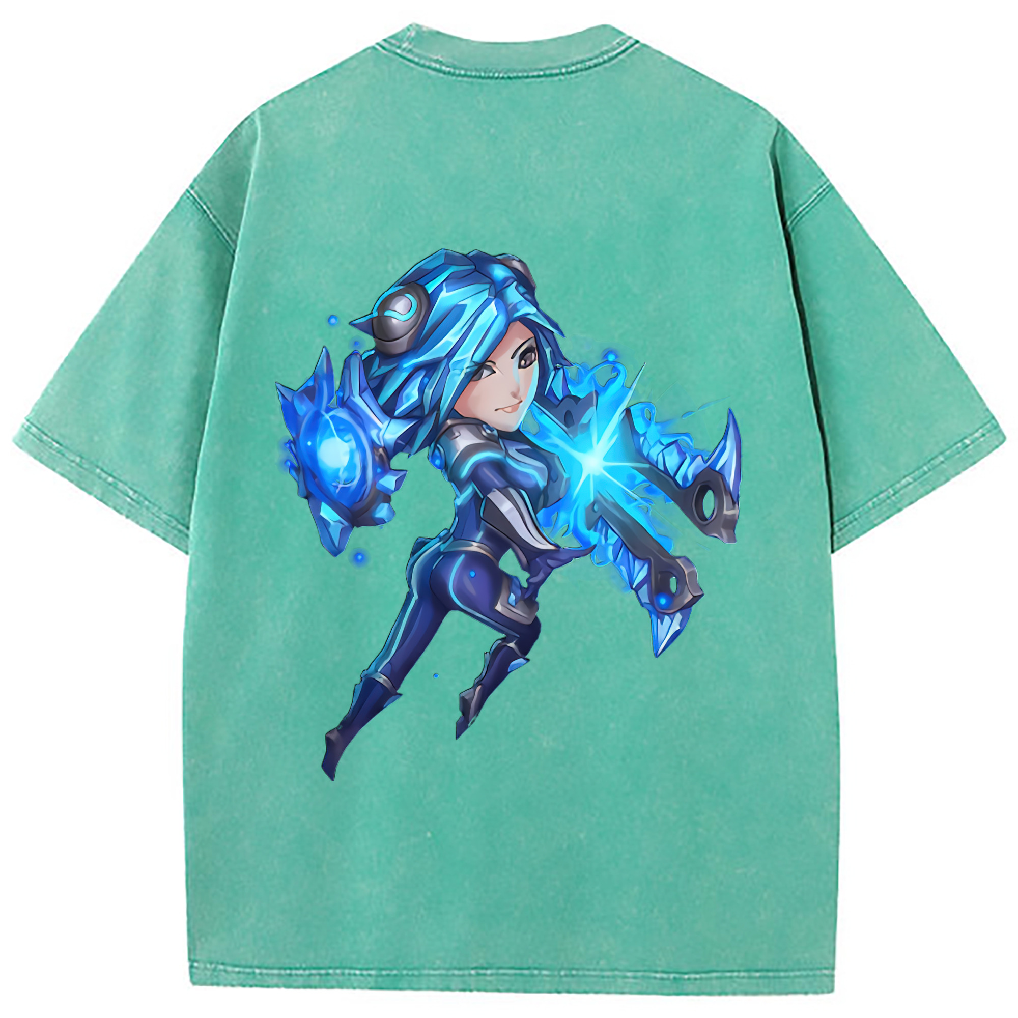 （画像用） リーグ・オブ・レジェンド League of Legends LOL 綿100% ヴィンテージ風 半袖Tシャツ（背面プリント）